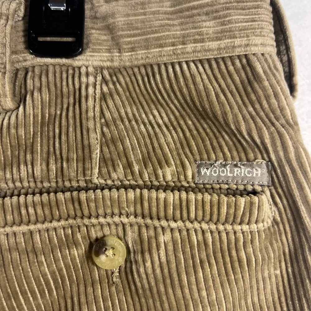 WOOLRICH Khaki Corduroy Pants‎ Mens Size 36x27 Relaxed Fit Grunge Granola